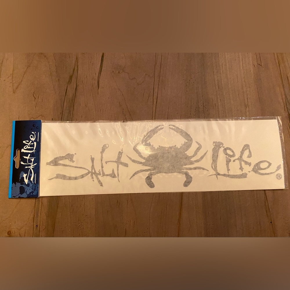Salt Life Black Crab Decal 12” SAD967 NEW